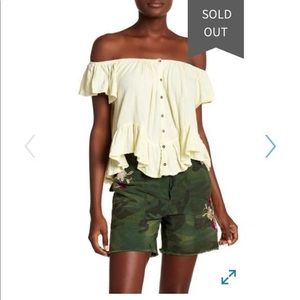 Free people mint julep tee in yellow